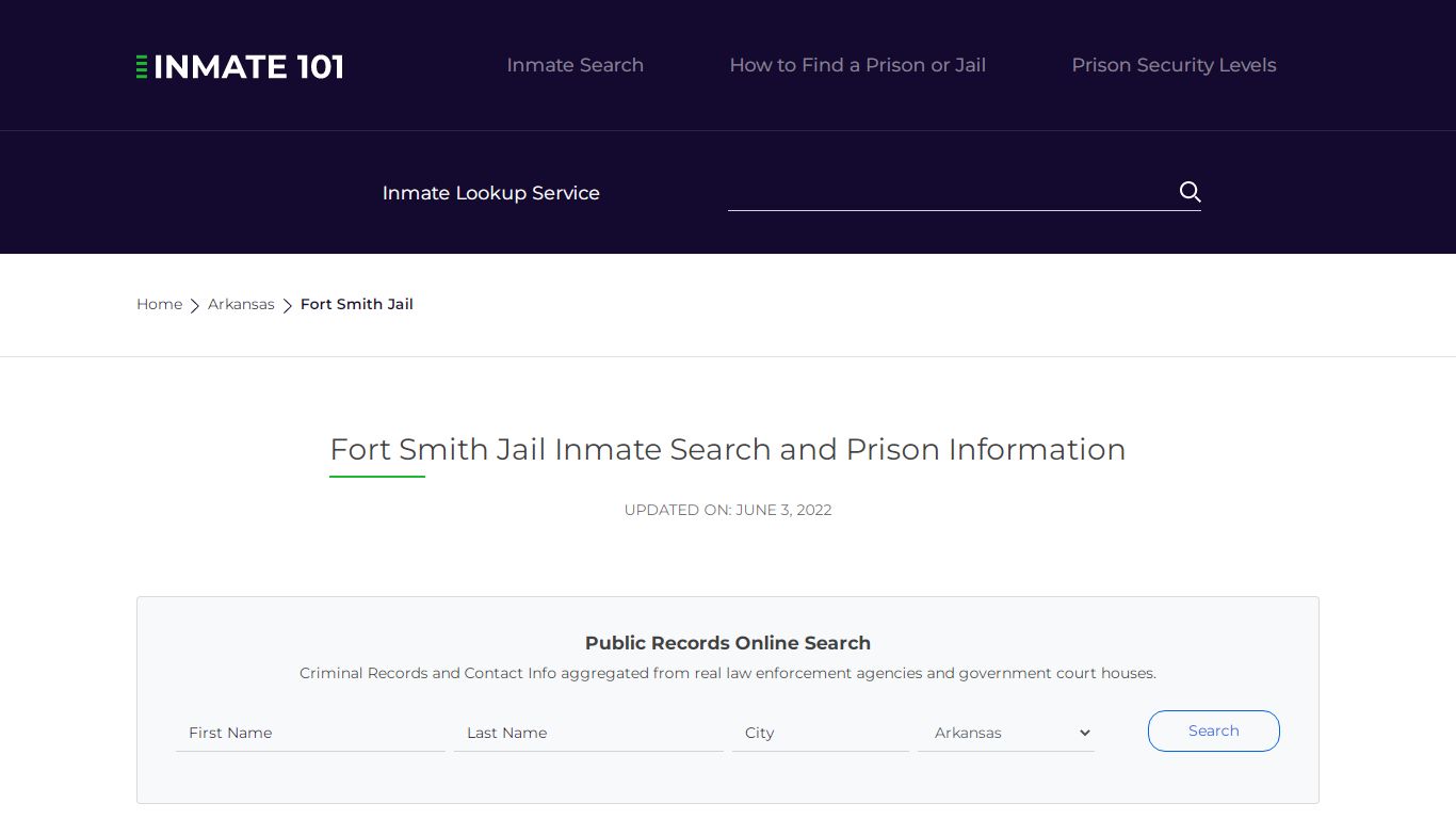 Fort Smith Jail Inmate Search, Visitation, Phone no ...